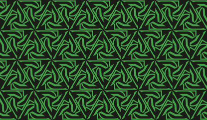 Modern elegant background Triangles, lines.. For your design. Vector seamless pattern in geometric style. Dark Green color.