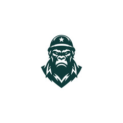 Gorilla soldier logo