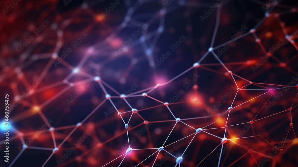 Poster abstract interconnected network representing connectivity and modern technology