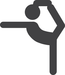 Plow Pose Yoga Icon Vector Illustration