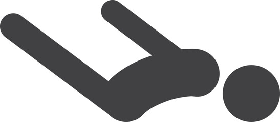 Reclined Hero Pose with Arms Extended Yoga Icon Vector Illustration