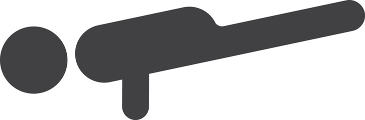 Half Boat Pose Yoga Icon Vector Illustration