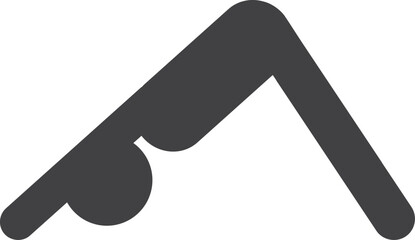 Bow Pose Yoga Icon Vector Illustration