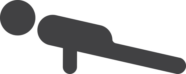 Seated Forward Stretch Yoga Icon Vector Illustration