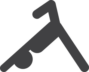 Cow Pose Yoga Icon Vector Illustration
