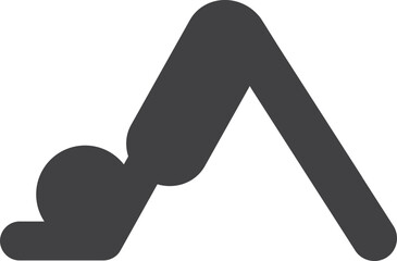 Cat Pose Yoga Icon Vector Illustration