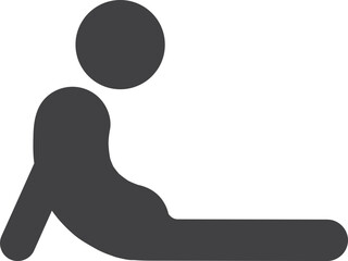 Staff Pose with Twist Yoga Icon Vector Illustration