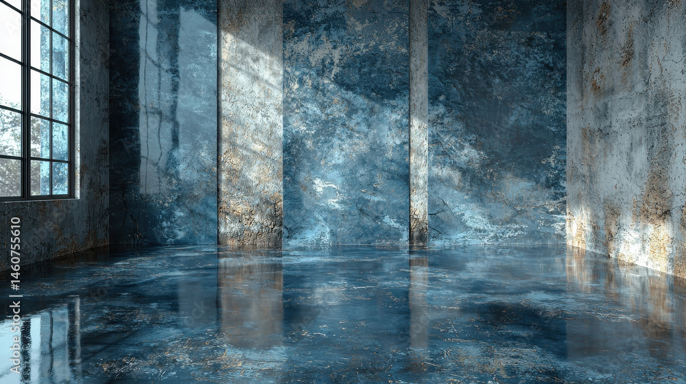 Aufkleber an artistic 3d background presents realistic dynamics in 4k resolution viewed from the side angle, f
