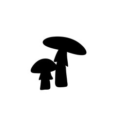 silhouettes of mushrooms. Vector illustration 