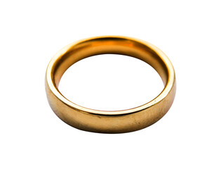 gold wedding rings on white background isolated
