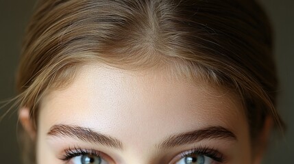 Womans Forehead with Eyes, and and Brows.