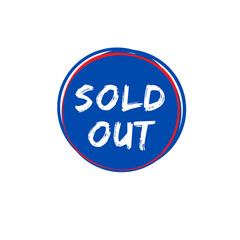 Sold Out Sticker  isolated on transparent background