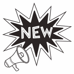 black and white star