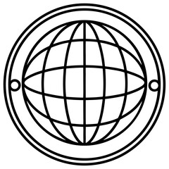 globe icon vector