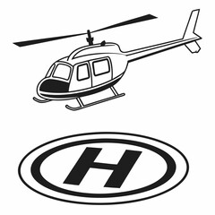helicopter icon vector illustration