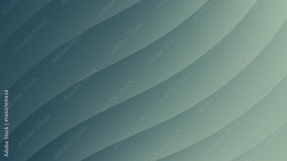 Poster soft teal wavy lines form a smooth, abstract, gradient background with a calming visual flow.