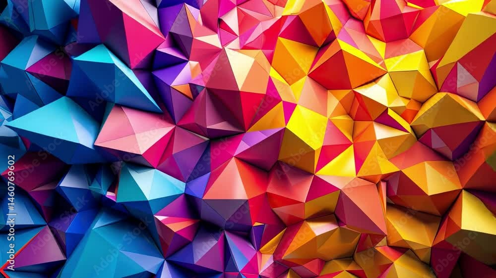 Aufkleber vibrant abstract background modern design of colorful geometric shapes and textures, featuring dynam