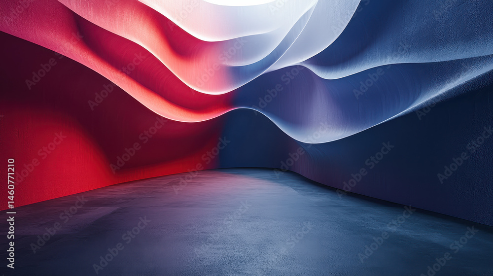 Poster a realistic 4k 3d background featu bold graphics and a side angle view, with a dynamic interplay of 