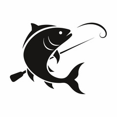 fishing silhouette vector illustration