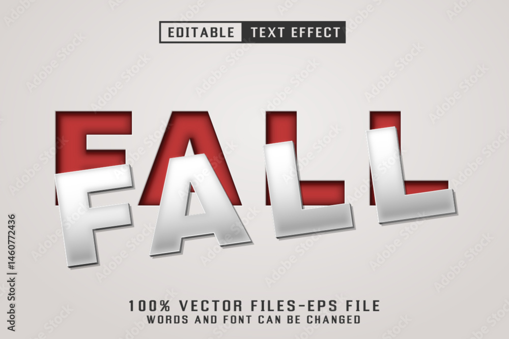 Poster fall editable text effect