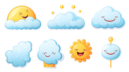 3D Weather Shape Cartoon Vector Illustration for Graphic Design Projects