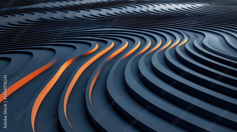 Aufkleber captivating 3d background with realistic forms in 4k resolution showcasing a side angle view, presen