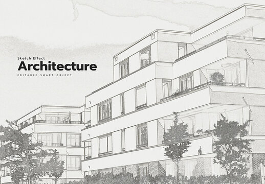 Architecture Sketch Photo  Effect