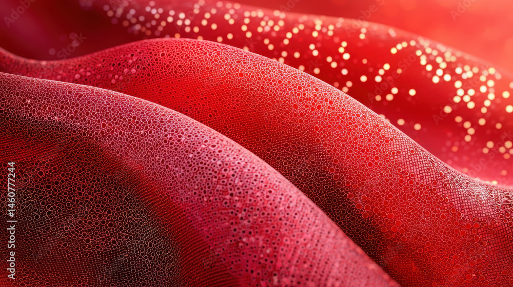 Poster captivating 4k side view of a realistic 3d background showcasing intricate red patterns with shimme 