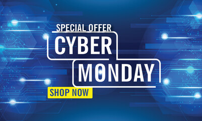 Cyber Monday in flat design