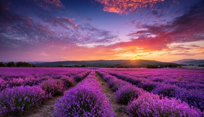 Fototapeta premium lavender in full bloom under 