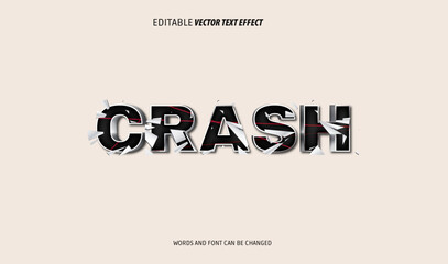 Obraz premium crash editable text effect
