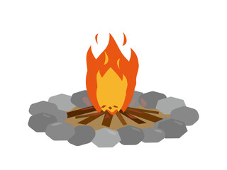 焚き火の炎