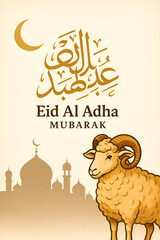 Eid al-Adha envelope design, custom greeting card