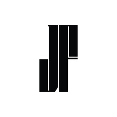 JF monogram logo design letter text name symbol monochrome logotype alphabet character simple logo