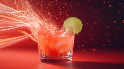 Sparkling, vibrant cocktail explosion