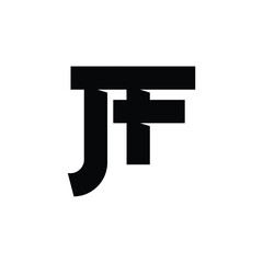 Fototapeta premium JF monogram logo design letter text name symbol monochrome logotype alphabet character simple logo