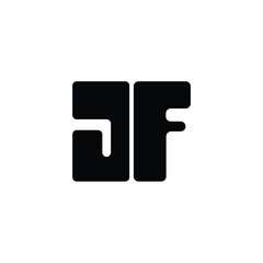 JF monogram logo design letter text name symbol monochrome logotype alphabet character simple logo