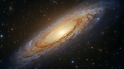 Naklejka premium Spiral galaxy in deep space