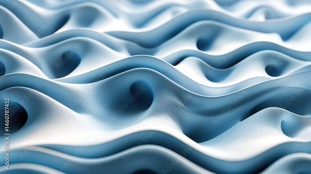 Poster abstract 3d waves create a captivating, realistic background in 4k, explo creative design with soft 