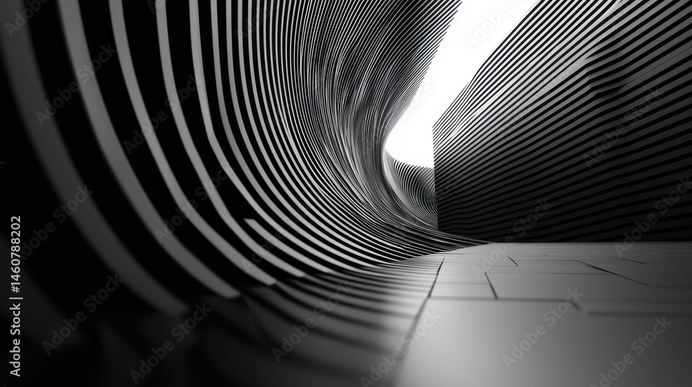 Poster creative 3d lines forming a realistic abstract background in 4k resolution viewed from a side angle 