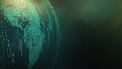 Digital globe, world map, futuristic, earth