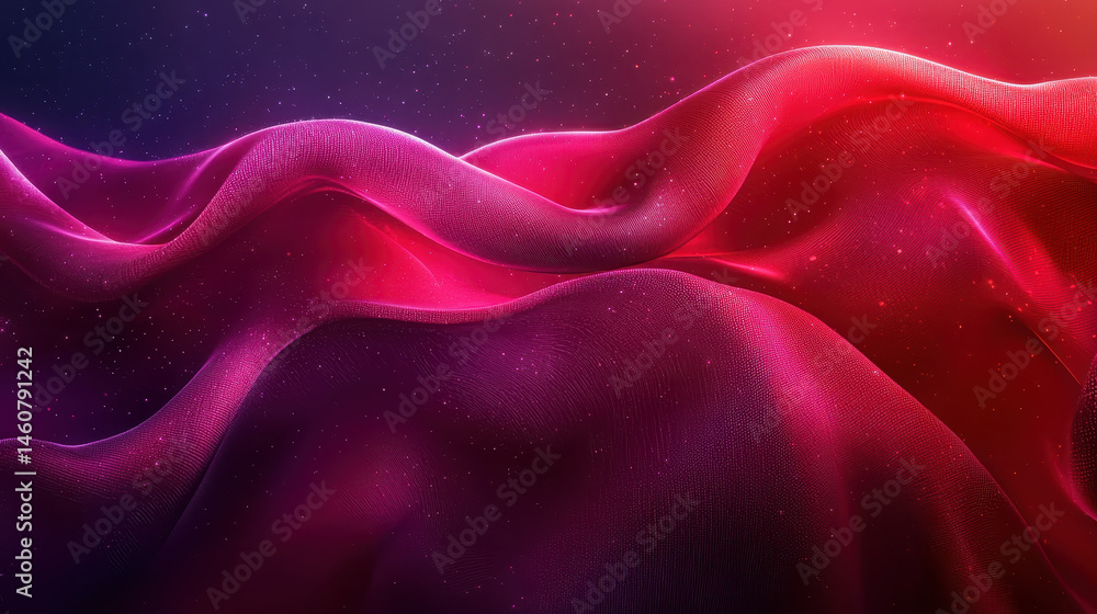 Aufkleber a vibrant 3d dynamic background presents realistic flowing curves in 4k resolution from a side angle