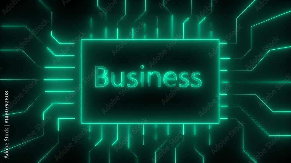 Poster business text learning and artificial intelligence business, modern technology, internet networking 