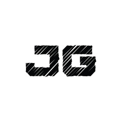 JG monogram logo design letter text name symbol monochrome logotype alphabet character simple logo