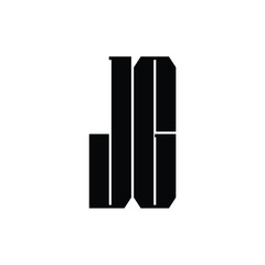 JG monogram logo design letter text name symbol monochrome logotype alphabet character simple logo