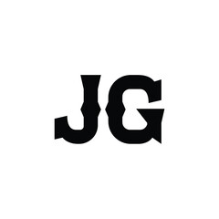 JG monogram logo design letter text name symbol monochrome logotype alphabet character simple logo