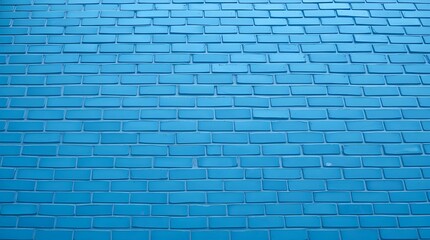 High-angle perspective looking down onto a blue brick wall background