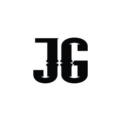 JG monogram logo design letter text name symbol monochrome logotype alphabet character simple logo