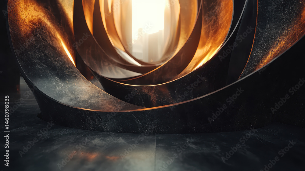 Poster an elegant 3d background showcasing realistic curves in 4k resolution from a side angle perspective 