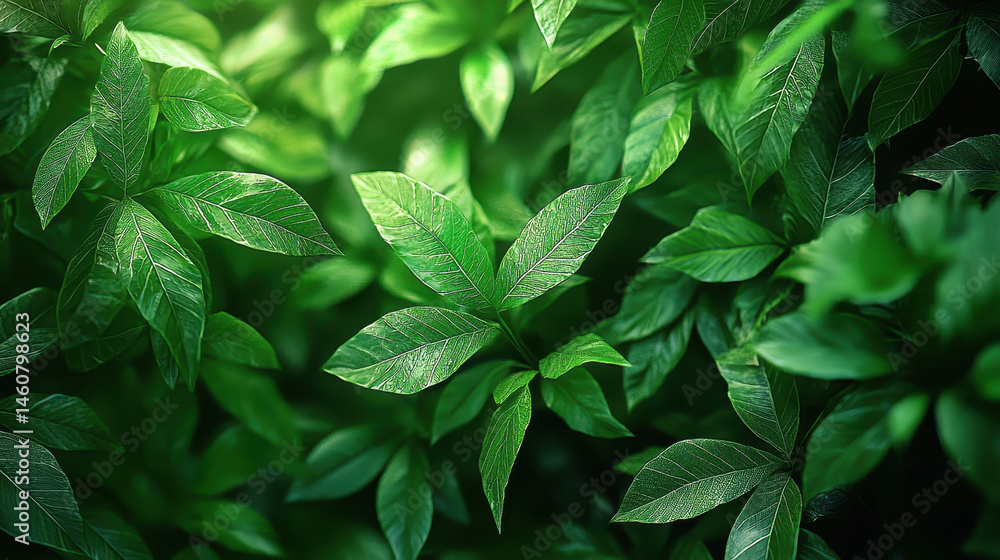Poster elegant 3d background featu realistic green leaves viewed from a side angle in 4k resolution creatin